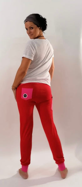 Yogahose "Pink/rot Ornamente" // Limited Edition